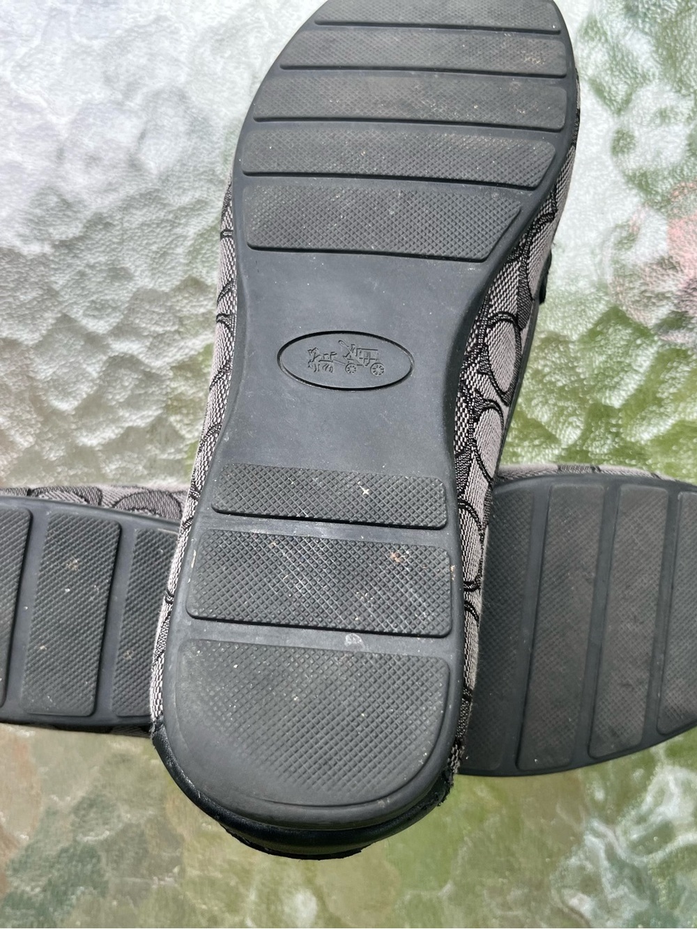Coach Olive Signature Loafers Black Canvas Driving Flats - Picture 9 of 9
